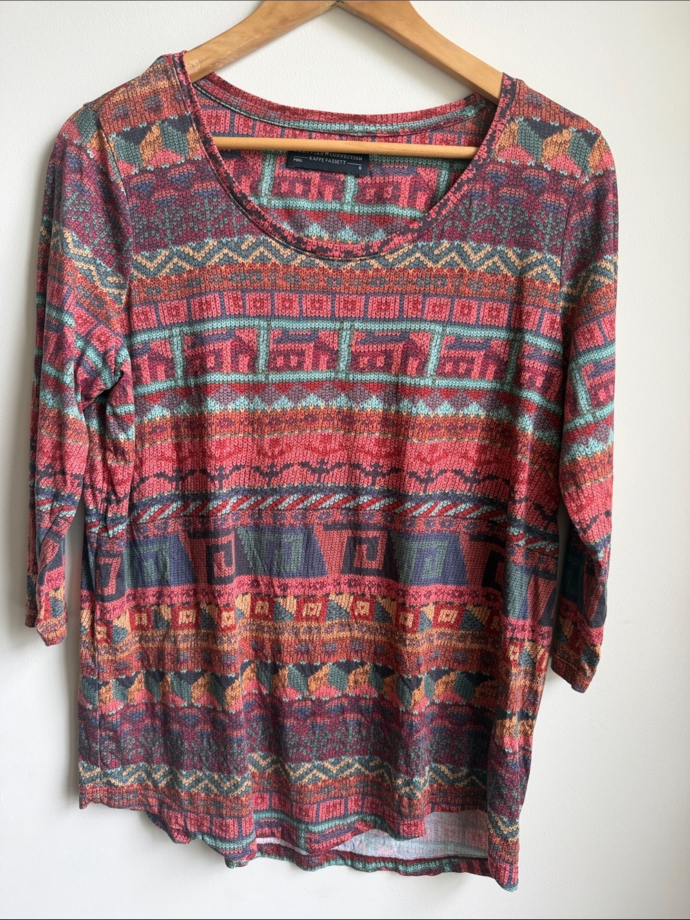 Peruvian Connection | Kaffe Fassett Print Peru Pima Cotton Blouse Size Small